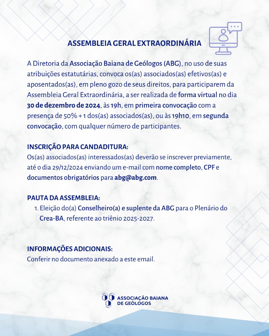 Assembleia Geral Extraordinária